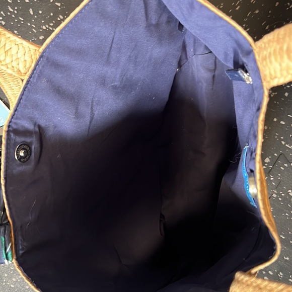 NWT Draper James Straw Bag with Floral Scarf - Picture 3 of 4